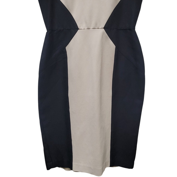 BCBGMAXAZRIA Evelyn Fully Lined Colorblocked Knee-length Dress Size 4 Pre-owned - Picture 6 of 10